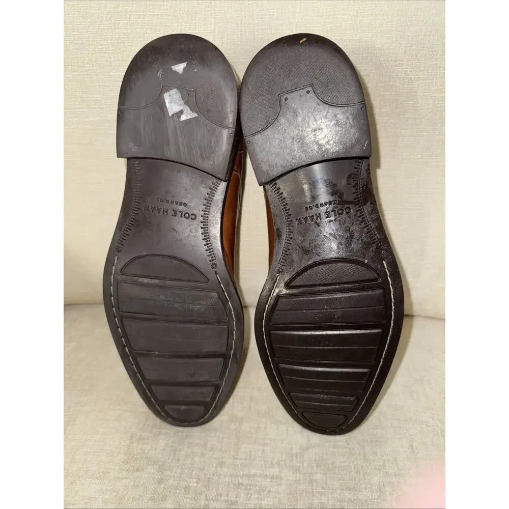 Cole Haan Leather Oxford Shoes Mens Size 9.5 No Laces